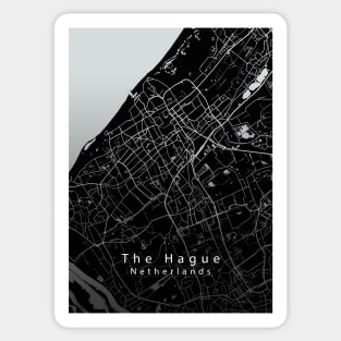 The Hague Netherlands City Map dark Sticker